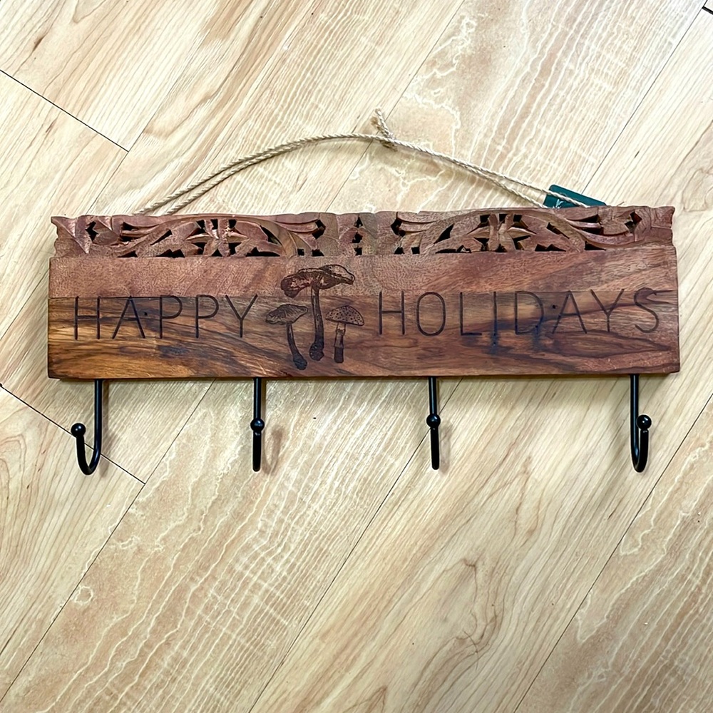 Wooden Key/jacket hook holder